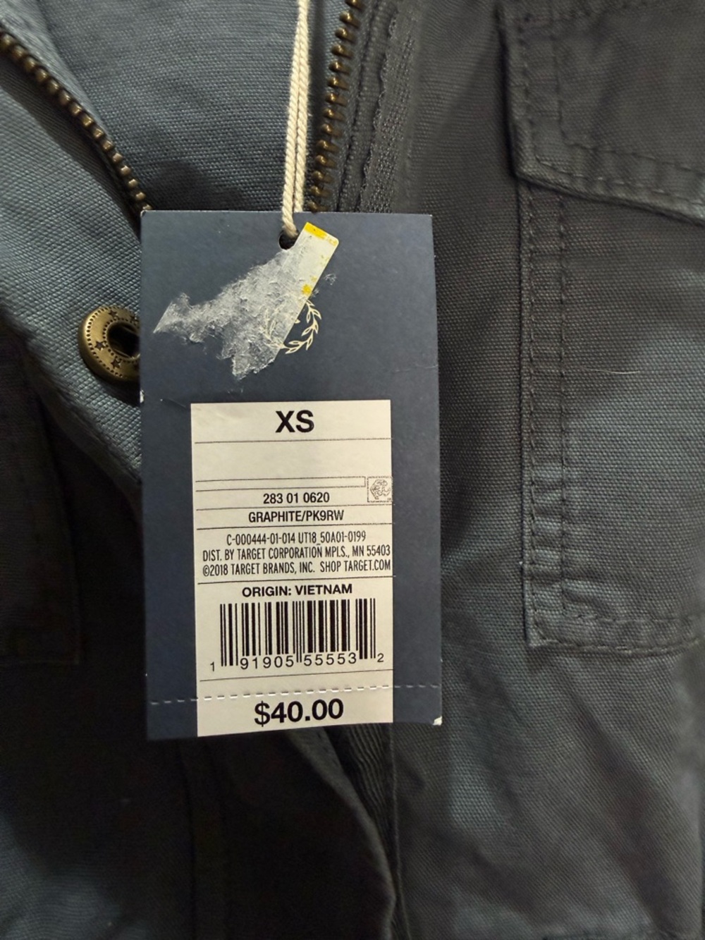 Universal Thread Graphite Utility Jacket with Hood - Picture 5 of 5